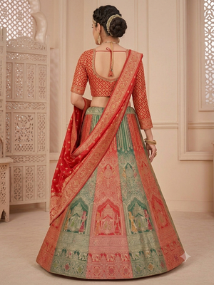 new fancy silk blend lehanga idian and pakistani  3