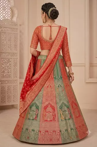 new fancy silk blend lehanga idian and pakistani 