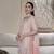 Women's Gorgeous Embroidery Work Roman Glass Silk Fabric Straight Kurta Sharara and Dupatta Set