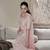 Embroidered Roman Glass Silk Straight Kurta Sharara and Dupatta Set