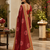 Kavindi women's soft dola silk blend with bhandhani with colourful embroidery heavy lace saree with blouse