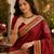 Kavindi women's soft dola silk blend with bhandhani with colourful embroidery heavy lace saree with blouse