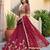 maroon silk blend embroidered traditional lehenga choli
