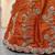 orange silk blend embroidered traditional lehenga choli
