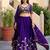 purple silk blend embroidered traditional lehenga choli