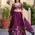 wine silk blend embroidered traditional lehenga choli