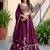wine silk blend embroidered traditional lehenga choli
