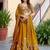 yellow silk blend embroidered traditional lehenga choli