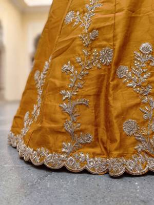 yellow silk blend embroidered traditional lehenga choli 2