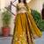 yellow silk blend embroidered traditional lehenga choli