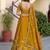 yellow silk blend embroidered traditional lehenga choli