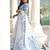 white satin embroidered traditional lehenga choli