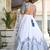 white satin embroidered traditional lehenga choli