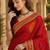 Kavindi women's soft dola silk blend with bhandhani with colourful embroidery heavy lace saree with blouse