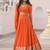 orange georgette embroidered traditional lehenga choli
