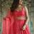pink georgette embroidered traditional lehenga choli