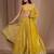 yellow georgette embroidered traditional lehenga choli