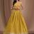yellow georgette embroidered traditional lehenga choli