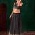 black georgette embroidered traditional lehenga choli