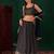 black georgette embroidered traditional lehenga choli