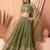 olive georgette embroidered traditional lehenga choli