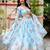 sky blue georgette printed traditional lehenga choli