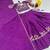 purple silk blend embroidered traditional lehenga choli with free size upto 42