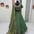 green silk blend embroidered traditional lehenga choli with free size upto 42