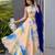 multicolor organza printed traditional lehenga choli with free size upto 42