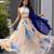 multicolor organza printed traditional lehenga choli with free size upto 42