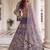 purple net embroidered traditional lehenga choli