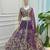 purple net embroidered traditional lehenga choli