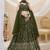 olive net embroidered traditional lehenga choli