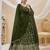 olive net embroidered traditional lehenga choli