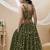 olive net embroidered traditional lehenga choli