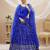 blue net embroidered traditional lehenga choli