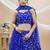 blue net embroidered traditional lehenga choli