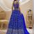 blue net embroidered traditional lehenga choli