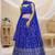 blue net embroidered traditional lehenga choli