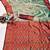 Red rama silk blend saree with unstitched blouse piece