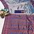 Blue rama silk blend saree with unstitched blouse piece