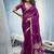 Magenta pure munga silk blend handloom saree and contrast weaving border with organza pallu
