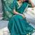 Turquoise pure munga silk blend handloom saree and contrast weaving border with organza pallu