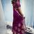 Magenta pure munga silk blend handloom saree and contrast weaving border with organza pallu