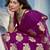 Magenta pure munga silk blend handloom saree and contrast weaving border with organza pallu