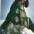 Green pure munga silk blend handloom saree and contrast weaving border with organza pallu
