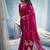 Ruby pure munga silk blend handloom saree and contrast weaving border with organza pallu