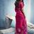 Ruby pure munga silk blend handloom saree and contrast weaving border with organza pallu