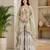 White crepe printed palazzo set