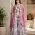 White crepe printed palazzo set